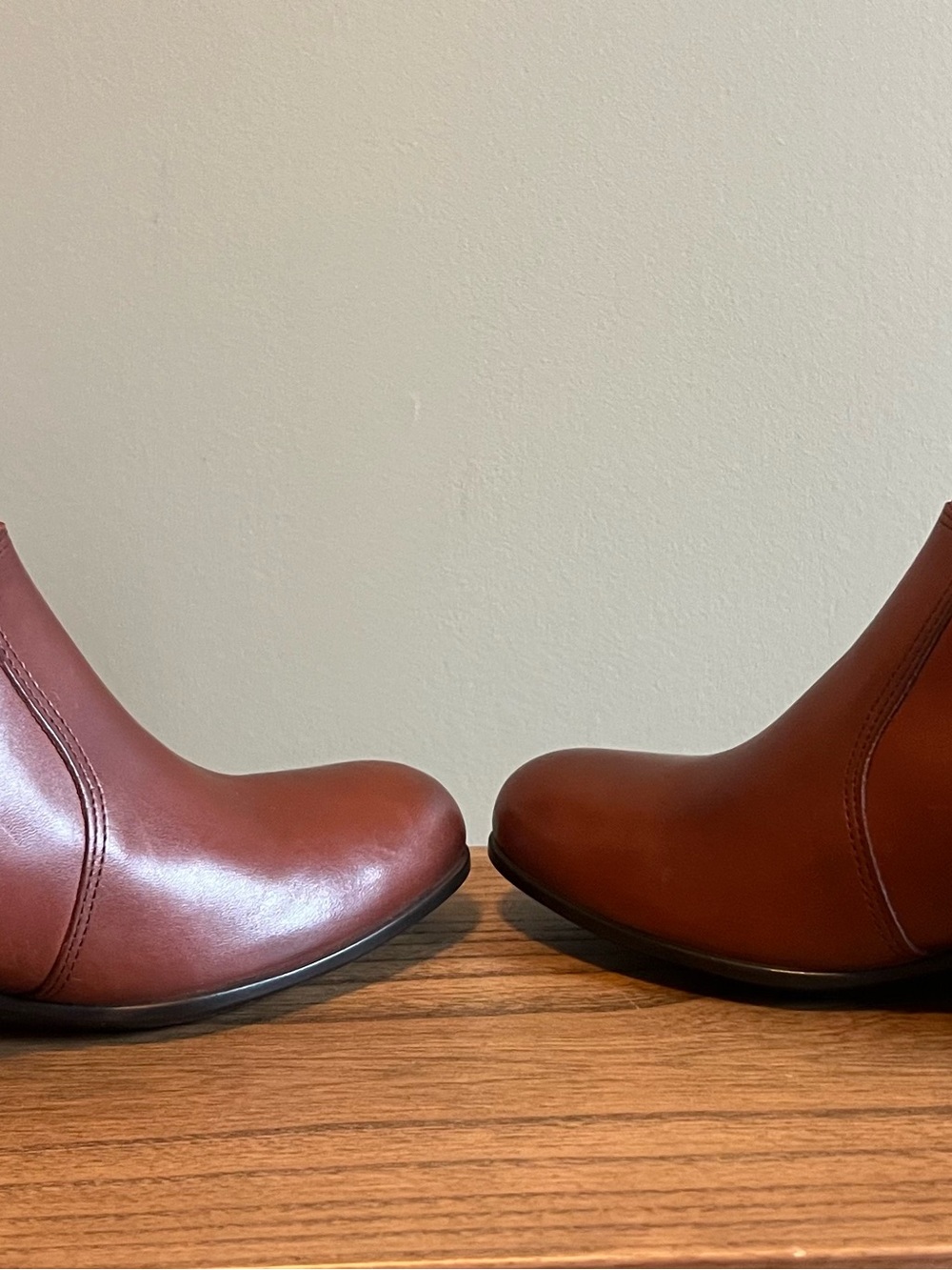 Ecco Brown Leather Ankle Bootie - Picture 10 of 12